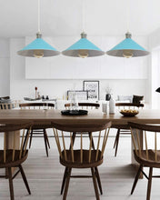 Load image into Gallery viewer, 4-Pack 10.2" Metal Bulb Guard Iron Cone Light Holder Colourful Decorative Lamp Shade Macaron Blue