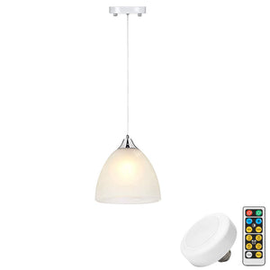 Battery Operated Pendant Light Adjustable Iron Cable with Remote
