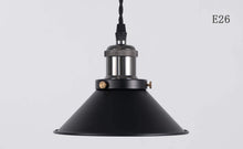 Load image into Gallery viewer, 4 Pack Industrial Metal Bulb Guard Black Iron Cone Ceiling Holder Decorative Lamp Shade