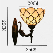 Load image into Gallery viewer, Hardwired Tiffany Style Wall Sconce Up Light Fixture for Bedroom Living Room