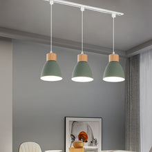 Load image into Gallery viewer, Track Pendant Lights Macaron Aluminum Dark Green Shade