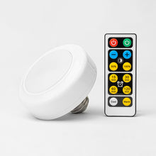 Load image into Gallery viewer, Battery LED Puck Bulb E26 Lamp Holder with Remote Control
