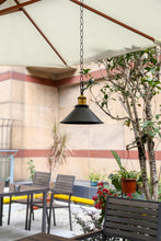 Load image into Gallery viewer, Wireless Battery Operated Pendant Light with Remote Iron Cone Shade and Chain