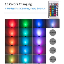 Load image into Gallery viewer, RGB LED Mini Accent Uplight Color Changing Remote Control