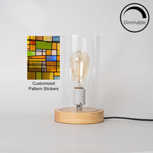 Load image into Gallery viewer, Customized Pattern Stickers Dimmable Night Light Transparent Acrylic Shade Table Lamp