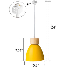 Load image into Gallery viewer, Track Pendant Lights Macaron Aluminum Yellow Shade