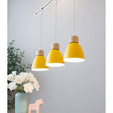 Load image into Gallery viewer, Track Pendant Lights Macaron Aluminum Yellow Shade