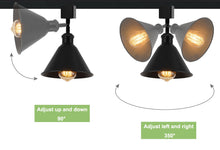 Load image into Gallery viewer, Black Track Head Light Rotatable Tilt Adjusted Accent Lighting Retro Design