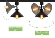 Load image into Gallery viewer, Black Track Head Light Rotatable Tilt Adjustable Accent Lighting Retro Vintage Design