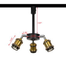 Load image into Gallery viewer, Track 3-Head Light Adjustable Angle Accent Lighting Fixture