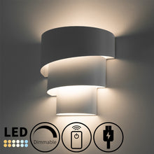 Load image into Gallery viewer, Rechargeable Battery Mini LED Wall Sconce Iron Shade with Remote Control