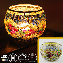 Load image into Gallery viewer, Cordless Battery Bohemian Mini Night Light Dimmable LED with Remote Glass