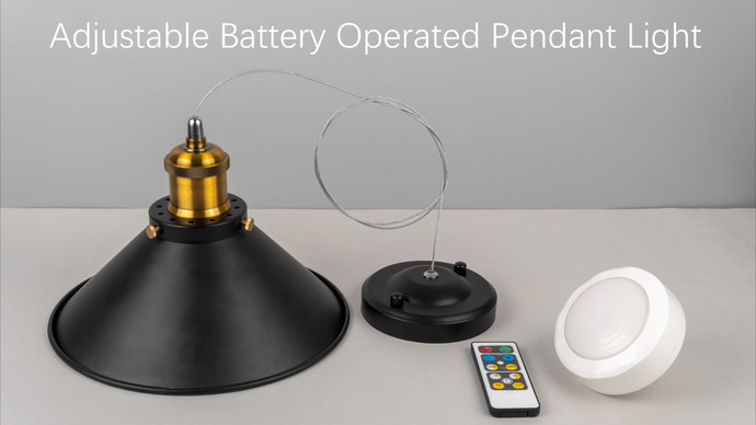 How to install a Battery Operated Pendant Light without electrical hard wiring