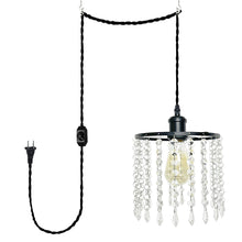 Load image into Gallery viewer, Crystal Metal Swag Plug-in Dimmable Pendant Light For Home Loft Modern Design