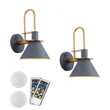Load image into Gallery viewer, Battery Cordless Loft Gooseneck Wall Sconces Smart LED Bulbs with Remote
