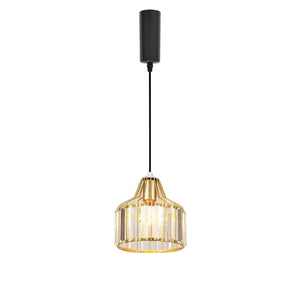 Wired Track Pendant Lights Freely Adjusted Length Crystal Shade Loft Kitchen Sink Lamp Modern Design