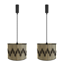 Load image into Gallery viewer, Track Light Adjustable Cable Freely Folding Bamboo Column Shade For Seaside Villa Farmhouse 2Pcs Style C
