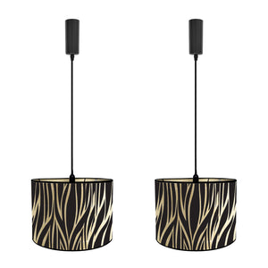 Track Light Adjustable Cable Freely Folding Bamboo Column Shade For Seaside Villa Farmhouse 2Pcs Style B