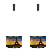 Load image into Gallery viewer, Track Light Adjustable Cable Freely Folding Bamboo Column Shade For Seaside Villa Farmhouse 2Pcs Scenery Pattern B