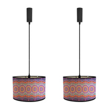 Load image into Gallery viewer, Collapsible Bamboo Column Shade Corded Track Light Adjustable Cable Freely For Seaside Villa Farmhouse 2Pcs Bohemian Style B