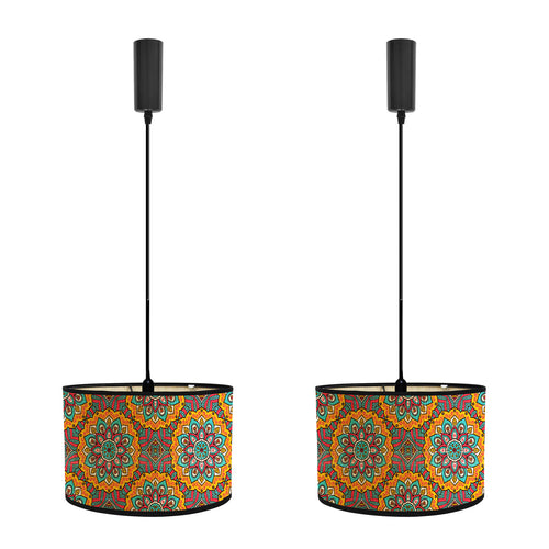 Collapsible Bamboo Column Shade Corded Track Light Adjustable Cable Freely For Seaside Villa Farmhouse 2Pcs Bohemian Style A