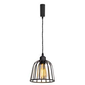 Track Light BlackE26 Base With Cage Shade Vintage Metal Lamp 3.2 Ft Adjusted Height Freely