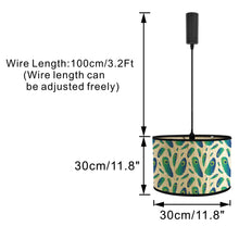 Load image into Gallery viewer, Track Light Adjustable Cable Freely Folding Bamboo Column Shade For Seaside Villa Farmhouse 2Pcs Feather Pattern A