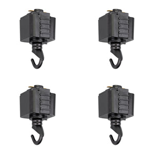 4-Pack Track Adapter with Hook Light Fitting Track Accessories For DIY Track Rail Components Parts