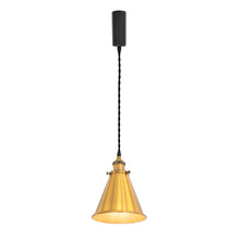Load image into Gallery viewer, Adjusted Cable Track Lamp Gold Metal Cone Shade Vintage Pendant Lighting for Kitchen Home