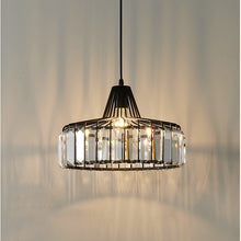 Load image into Gallery viewer, Wired Track Pendant Lights Freely Adjusted Length Crystal Shade Loft Kitchen Sink Lamp Modern Design Dia 25cm