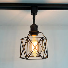 Load image into Gallery viewer, Hollow Cage Metal Shade Track Light Rotatable Tilt Adjustable Accent Lighting Vintage Design