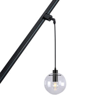 Load image into Gallery viewer, Sloped Position Track Light Fixture E26 Base Globe Glass Modern Design Hanging Lamp Inclined Roof
