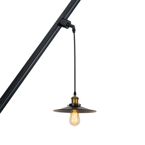 Sloped Position Track Light Fixture E26 Base 10" Diameter Lampshade Hanging Lamp Inclined Roof