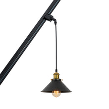 Load image into Gallery viewer, Sloped Position Track Light Fixture E26 Base Black Metal Vintage Design Hanging Lamp Inclined Roof