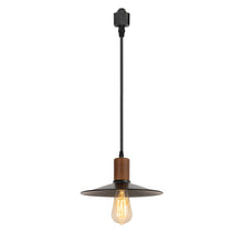 Load image into Gallery viewer, Vintage Track Light Wood/Walnut E26 Base Metal Shade Multi Options Customized Adjusted Height Freely