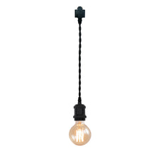 Load image into Gallery viewer, Track Light Fixture Mini E26 Base Black Color Customized Length Hanging Lamp