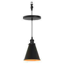 Load image into Gallery viewer, Ceiling Spotlights Remodel Droplight Black Cone Shade Retro Design Hanging Light Conversion Kit For E26 Ceiling Lamp