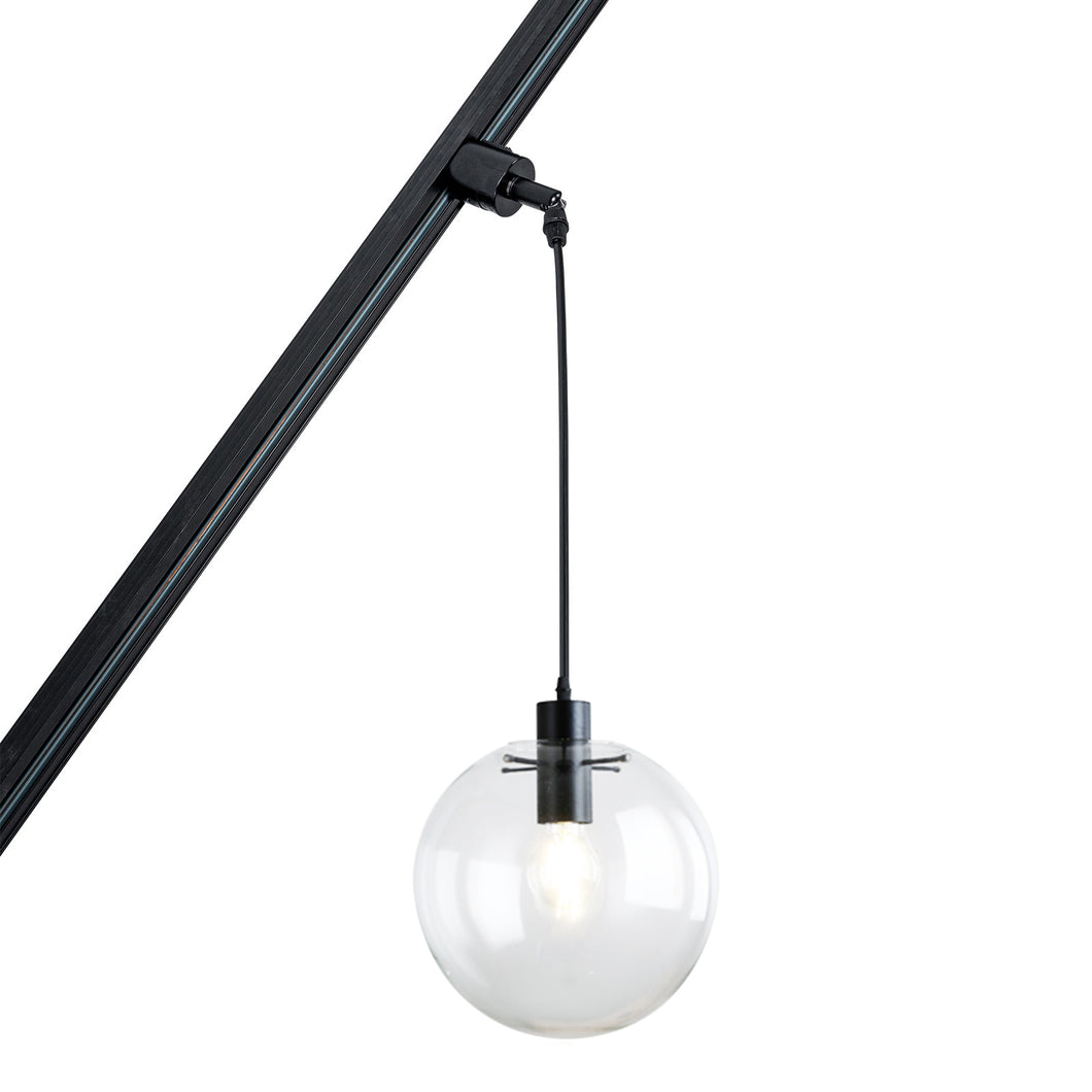 Track Mount Lighting Glass Globe Pendant Kitchen Island Light