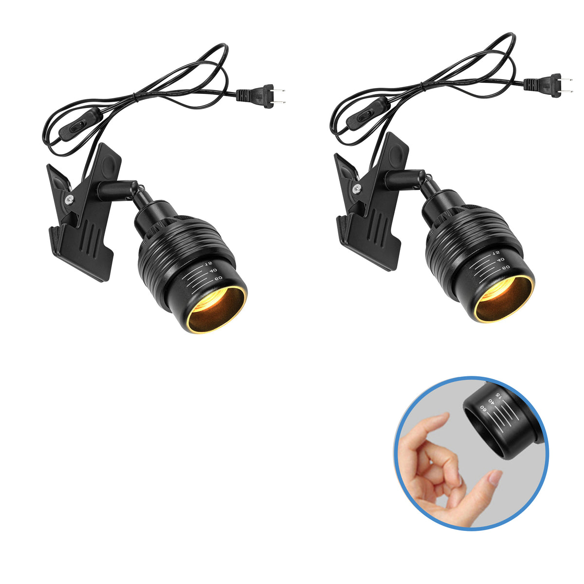 Clip Lamp Adjusted Light Beam Focus Lighting Plug In Wired Multi Color ...
