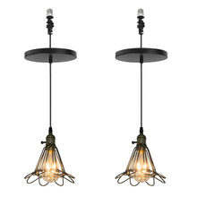 Load image into Gallery viewer, Ceiling Spotlights Remodel Droplight Metal Cage Vintage Design Hanging Light Conversion Kit For E26 Ceiling Lamp