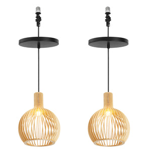Ceiling Spotlights Remodel Droplight Wooden Shade Modern Design Hanging Light Conversion Kit For E26 Ceiling Lamp