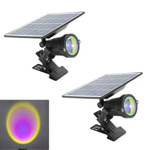 Load image into Gallery viewer, Clamp Floor Outdoor Sunset Ambiance Floodlight Waterproof Solar Power Three Ways Use Projection Light