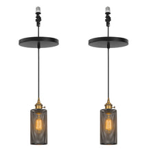 Load image into Gallery viewer, Ceiling Spotlights Remodel Droplight Black Hollow Shade Retro Design Hanging Light Conversion Kit For E26 Ceiling Lamp