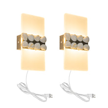 Load image into Gallery viewer, White Acrylic with 3D Shells Handmade Corded Wall Sconce Modern Design For Bedside Store Office