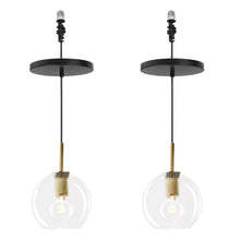 Load image into Gallery viewer, Ceiling Spotlights Remodel Droplight Clear Glass Shade Vintage Design Hanging Light Conversion Kit For E26 Ceiling Lamp