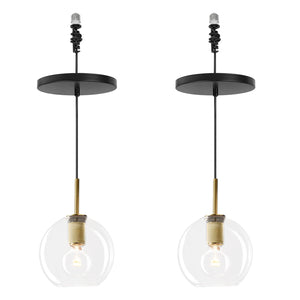 Ceiling Spotlights Remodel Droplight Clear Glass Shade Vintage Design Hanging Light Conversion Kit For E26 Ceiling Lamp