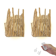 Load image into Gallery viewer, Branch Wooden Handmade Light Home Decor Convenient Hook Wall Sconce Battery Remote Background Dimmable Light
