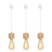 Load image into Gallery viewer, E26 Wooden Base Track Lighting Retro Design for Kitchen Loft Dining Room Store