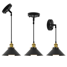 Load image into Gallery viewer, Sloped Position Rechargeable Battery Remote Ceiling Light Fixture Black Metal  Hanging Lamp Inclined Roof