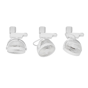 Track Ceiling White Mini Fan Easy To Install Adjustable Angle Simple Design For Air Circulation